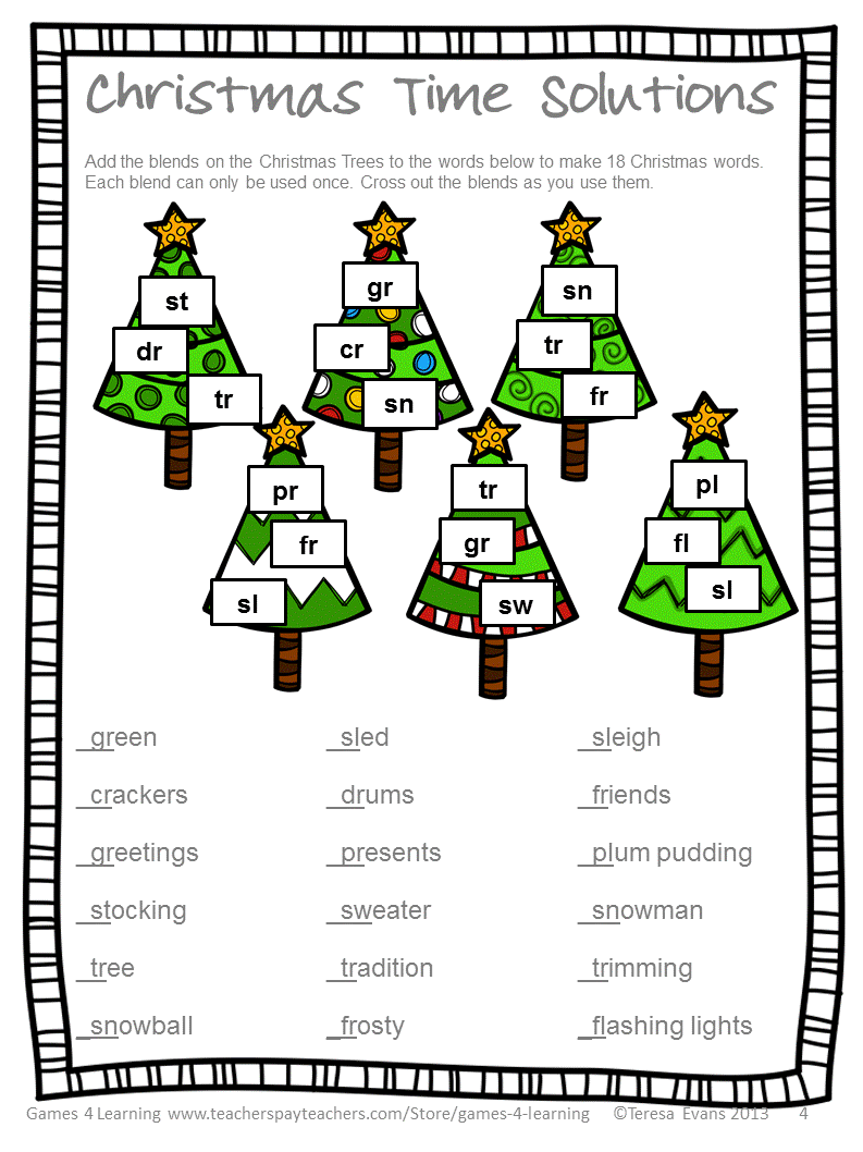 Fun Games 4 Learning: Christmas Literacy Freebies
