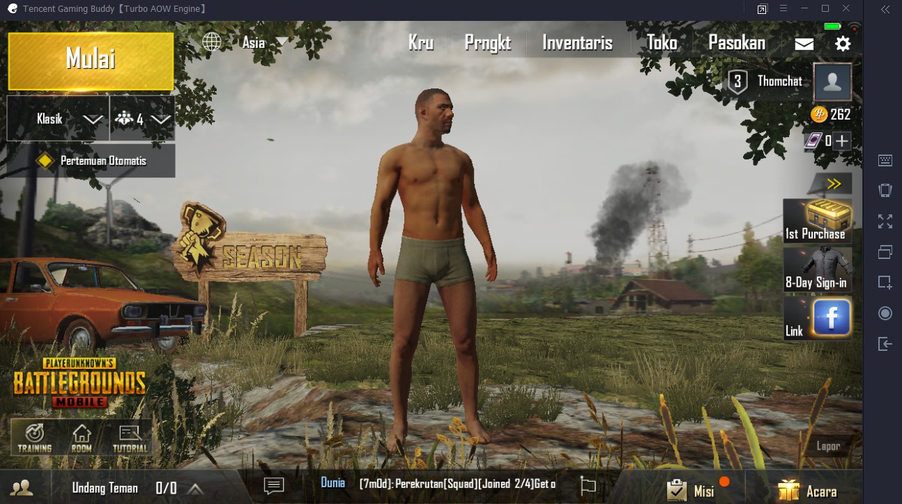Main PUBG Mobile di Laptop PC Tanpa Emulator Main PUBG Mobile di Laptop PC Tanpa Emulator