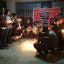 MSAD, MUSU and  common people stage candle light  demonstration protesting arbitary detention of  Wangkhem Kishorchand