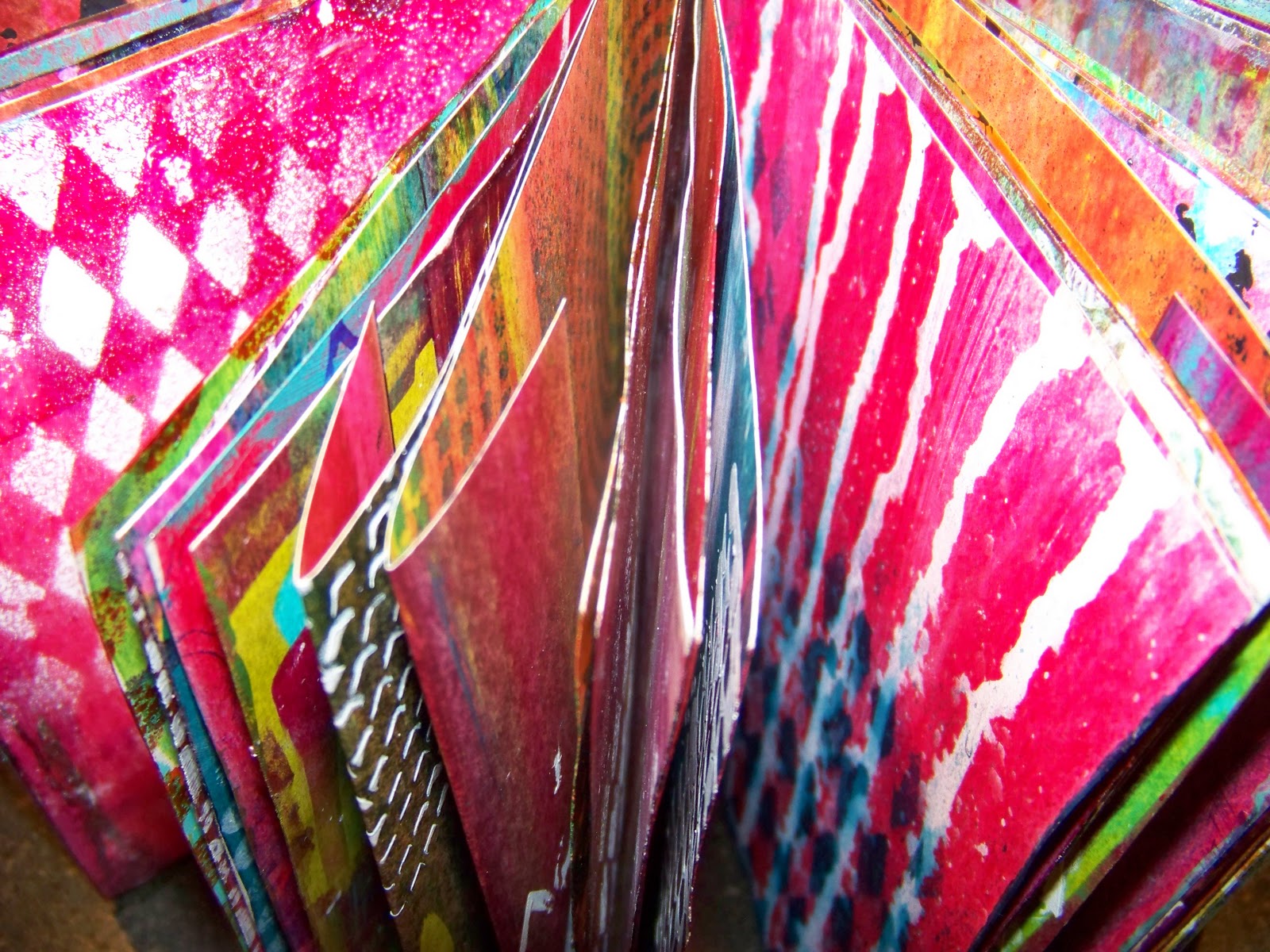 Ellen Vargo Designs Scraped Paint Art Journals