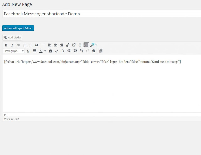 Instructions to install and use facebook messenger for wordpress. facebook messenger for wordpress