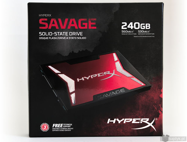 Opakowanie dysku SSD HyperX Savage 240 GB