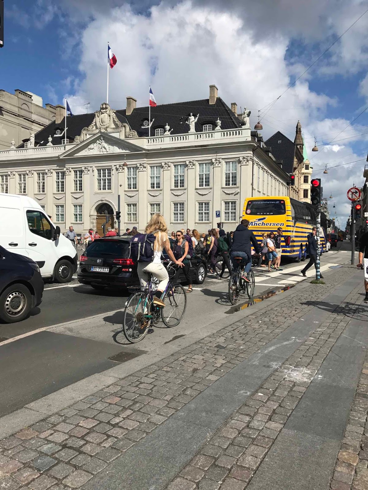 Kööpenhaminassa on runsaasti pyöräilijöitä