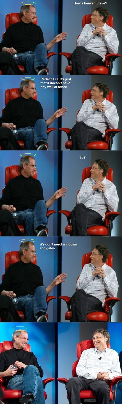 Steve Jobs And Bill Gates Talking About Heaven