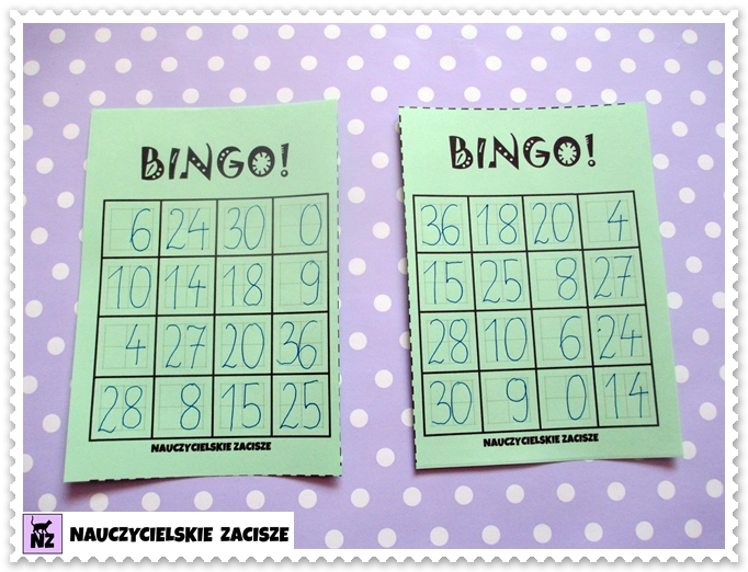 Nauczycielskie Zacisze Bingo Plansze Do Druku Instrukcja