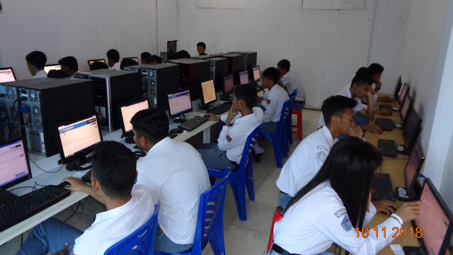 Pelaksanaan Try Out 1 SMKS Putra Bangsa Bontang