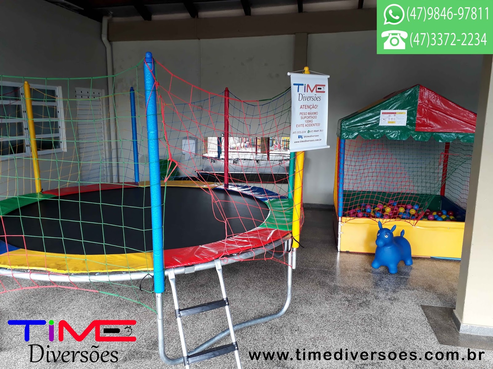 ALUGUEL CAMA ELÁSTICA JARAGUÁ DO SUL TIME DIVERSÕES LOCAÇÃO DE