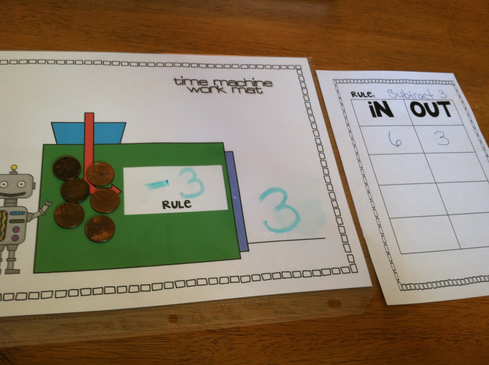 Extra Special Teaching: Time Machine Addition and Subtraction Freebie