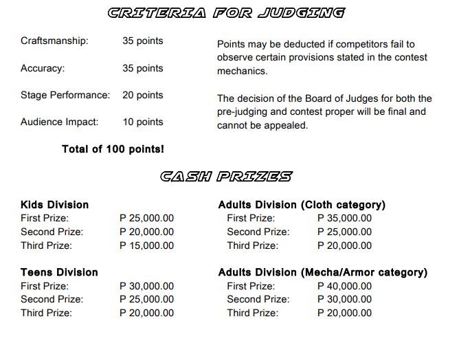 Criteria For Judging Cosplay Contest Costplayto