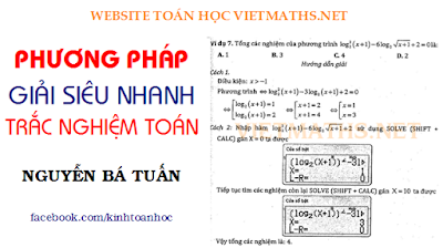 phương pháp giải siêu nhanh Toán Trắc nghiệm thầy Bá Tuấn cách tư duy giải nhanh Toán Trắc nghiệm của thầy Nguyễn Bá Tuấn, tu duy giai nhanh toan trac nghiem
