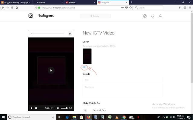 How to upload a video to igtv on your desktop