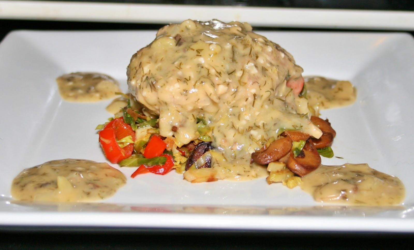 Living the Simple Life with Kay Pork Chops /w Dill Cream Sauce on a