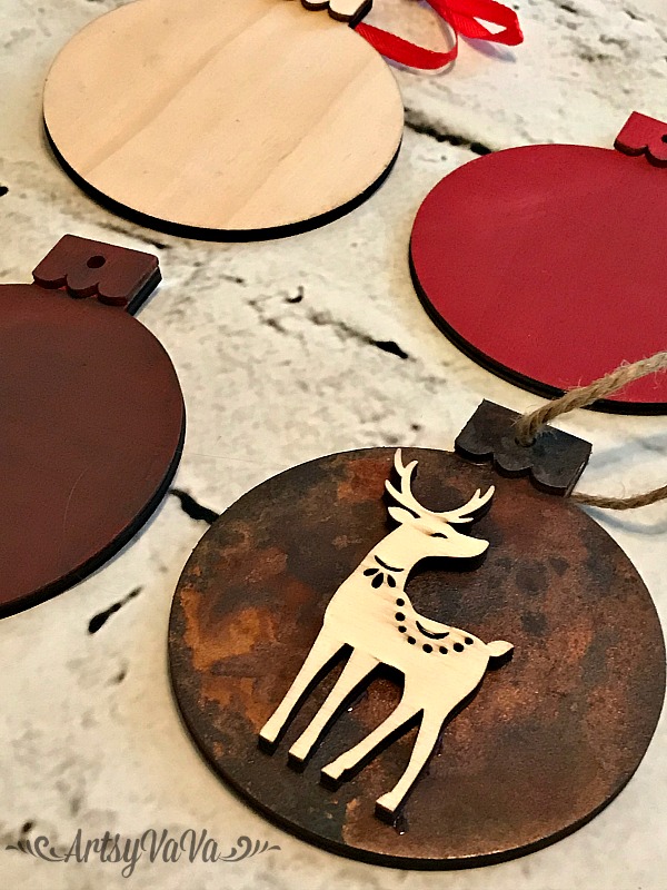 Artsy VaVa DIY "Rust"ic Ornaments