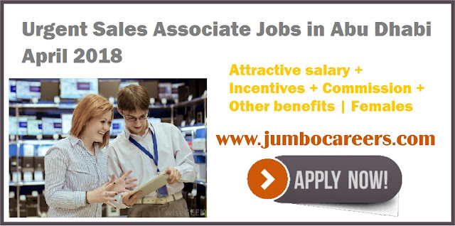 Urgent Female Sales Associate Jobs In Abu Dhabi April 2018
