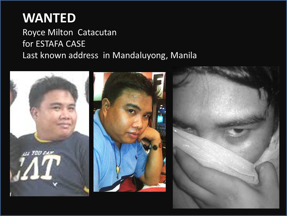 Life & Style Wanted for Estafa Case Royce Milton Catacutan alias