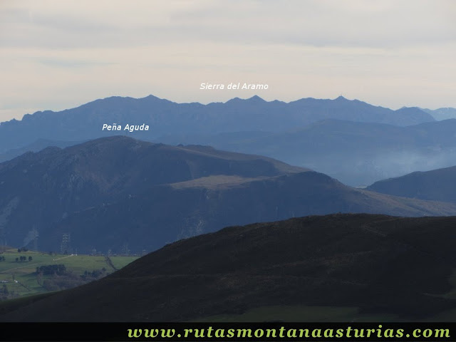 Vista Sierra del Aramo y Peña Aguda