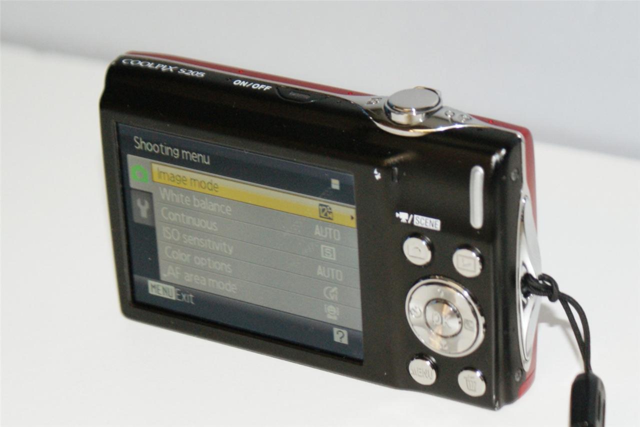 NIKON COOLPIX S205 DIGITAL CAMERA METALLIC RED ~ Gold Crafters Exchange