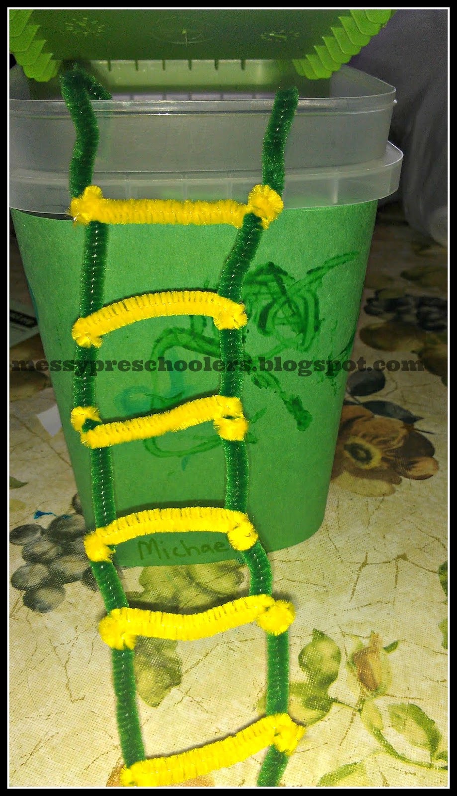 Messy Kids Building an (Easy) Leprechaun Trap