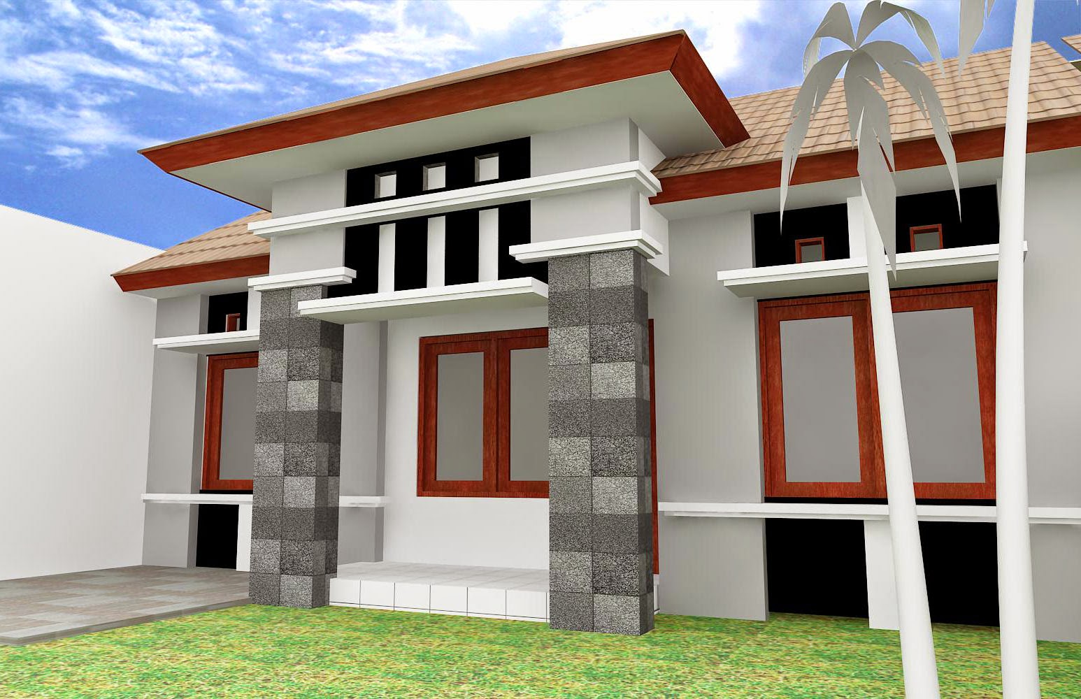 43 Desain pilar teras rumah minimalis modern