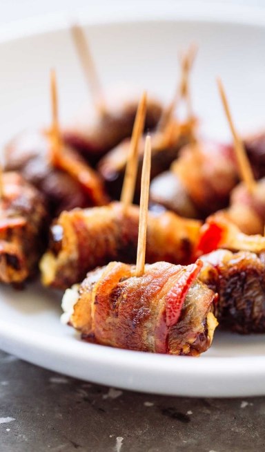 Bacon wrapped dates wìth goat cheese - Healthy Food Recipes