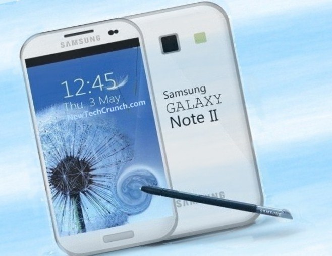 The Samsung galaxy note book 2 smartphone tablet new 2012