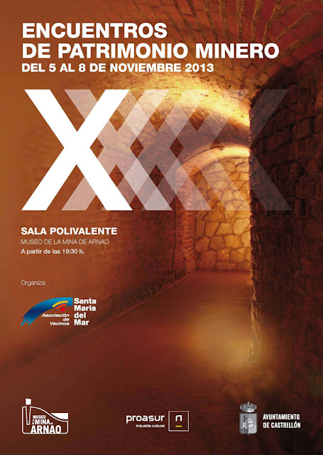 Cartel de los X Encuentros de Patrimonio Minero en Arnao