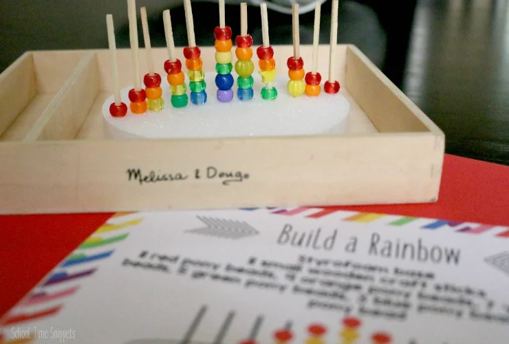 STEAM rainbow activity for preschool