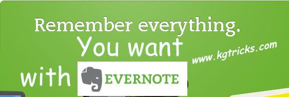 Evernote Application to remember everything