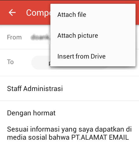 Cara Mengirim Surat Lamaran Kerja Via Email Di Hp Android Media Sosial