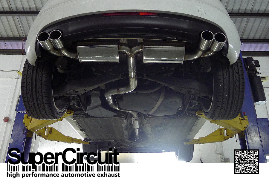 SUPERCIRCUIT Exhaust Pro Shop Audi TT Mk2 (8J) Downpipe & Quad Tip