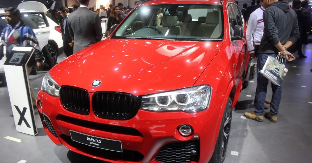 Auto Expo 2016 by SouLSteer: Red BMW X3 xDrive20d xLine compact luxury