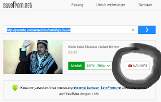 Untuk download video