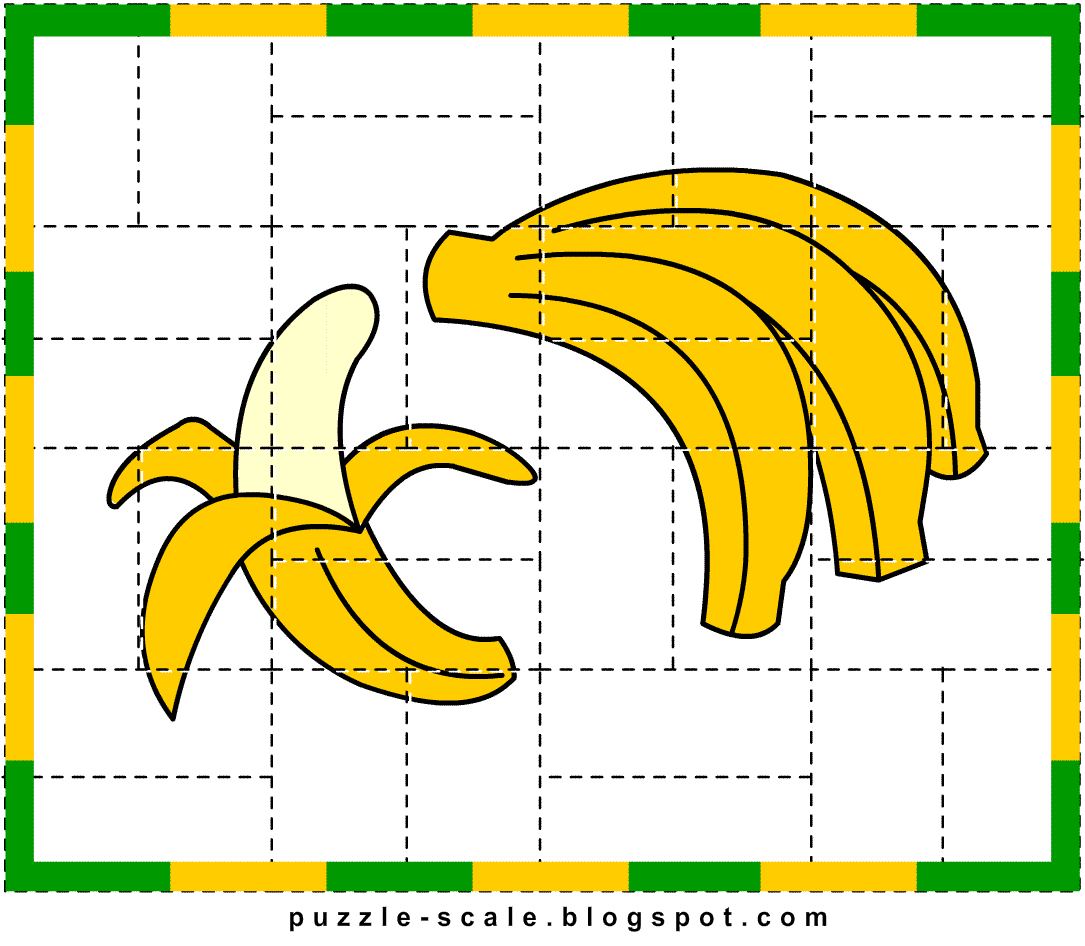 Free Printable Picture puzzles Banana Puzzle