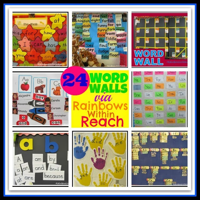 24 Sight Word Walls from Elementary School via RainbowsWithinReach