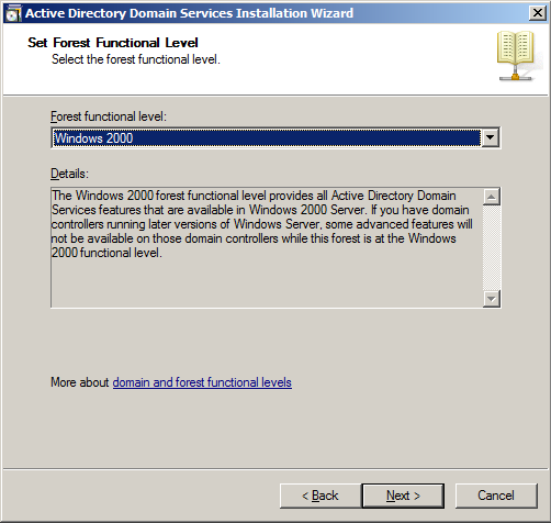 Active Directory Windows 2000. Installation Wizard. The Windows Level. Windows installer Wizard. Win level