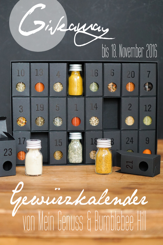 Edler Gewürzkalender als Giveaway und wärmende Herbstsuppe