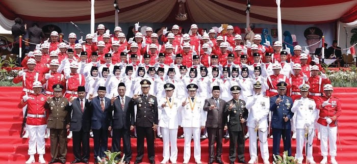Gubernur Ridho Inspektur Upacara HUT ke-72 RI Provinsi Lampung