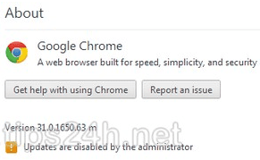 Sửa lỗi updates are disabled by the administrator trên Google Chrome