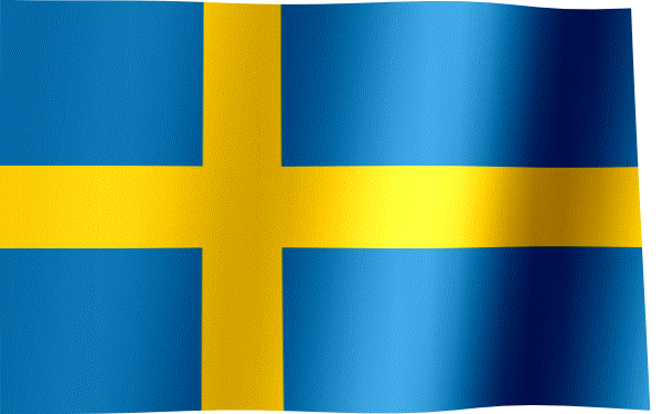 Waving Flag of Sweden (Animated Gif)