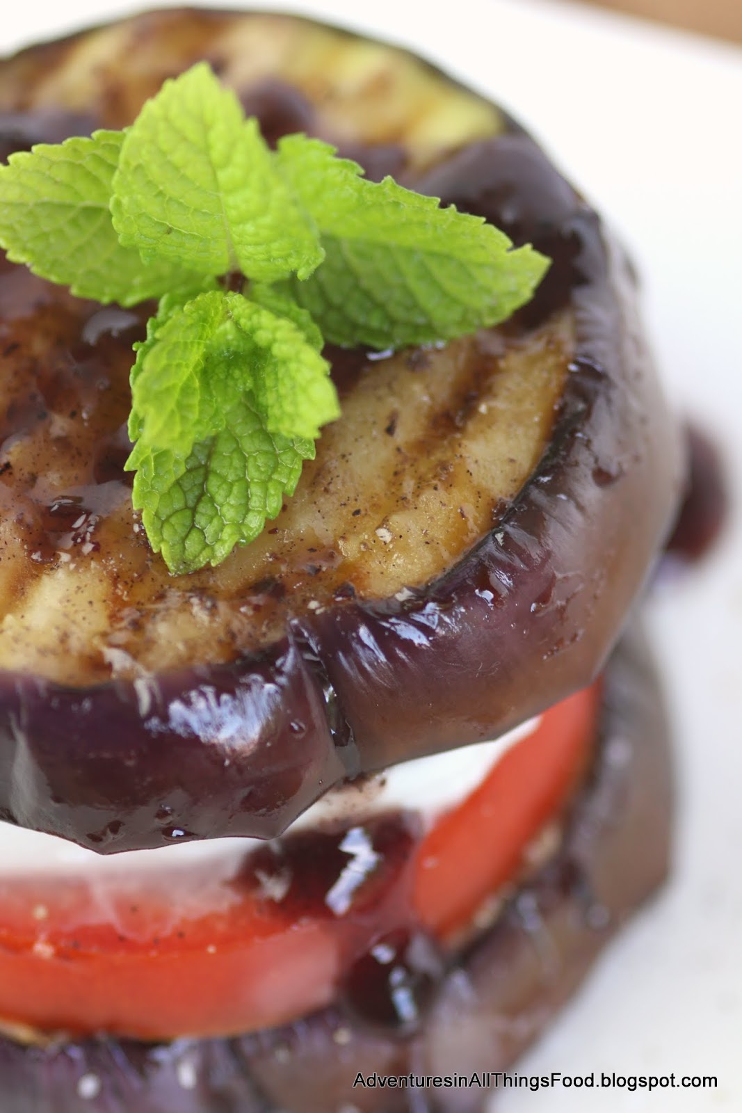 Adventures in all things food Grilled Eggplant Stacks HotSummerEats