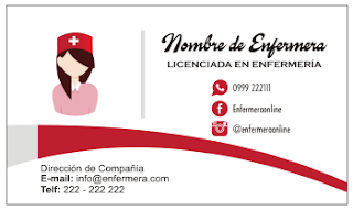 Tarjetas de visita para enfermera Tarjetas de visita para enfermera