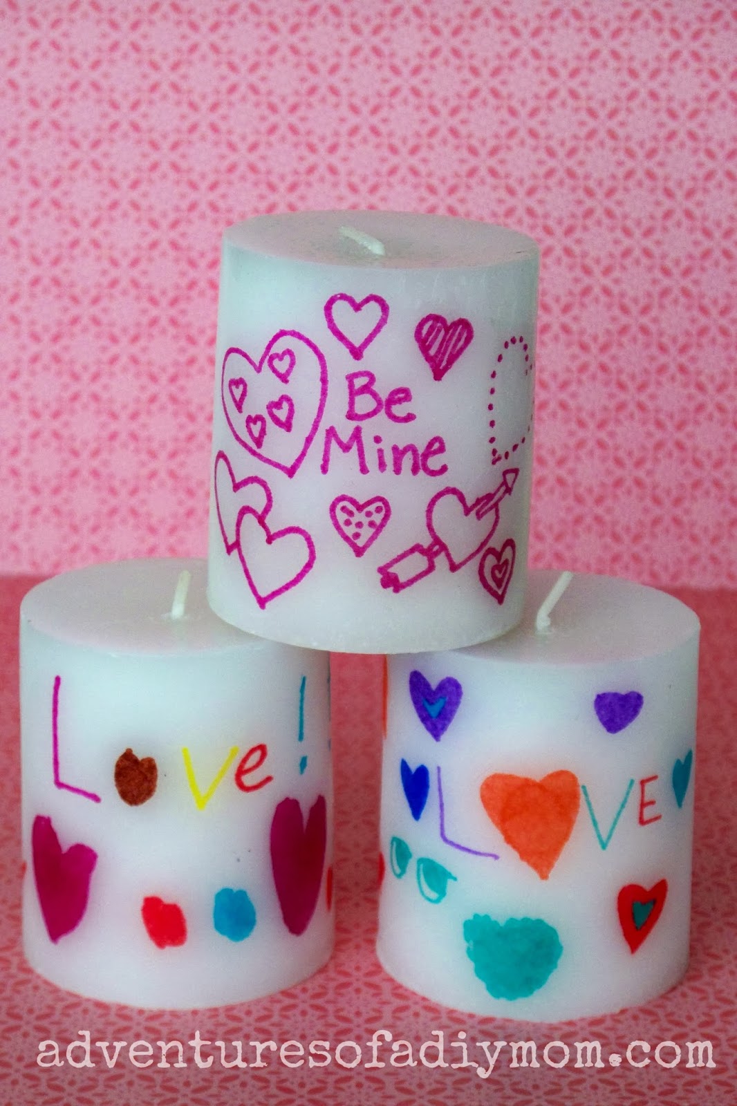 Personalized Valentines Candles - Adventures of a DIY Mom