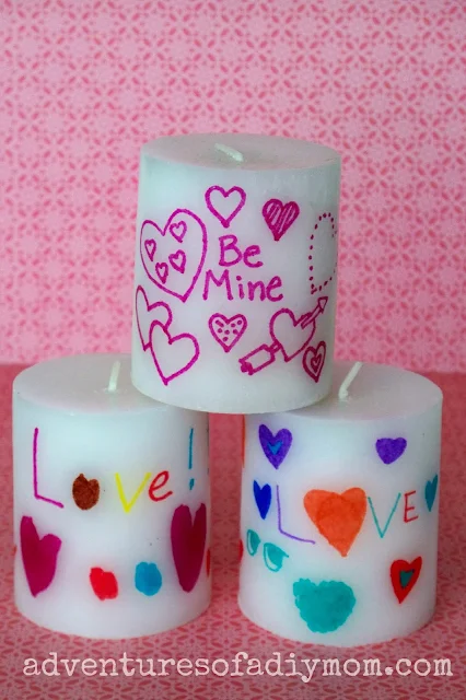 customized valentines candles