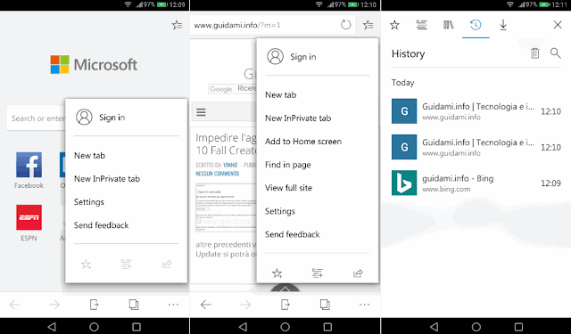 Download Microsoft Edge per Android ed IPhone