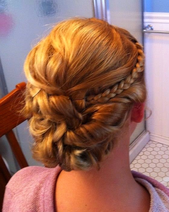 Medium Brunette Homecoming Hairstyle Homecoming Hairstyles 2015}