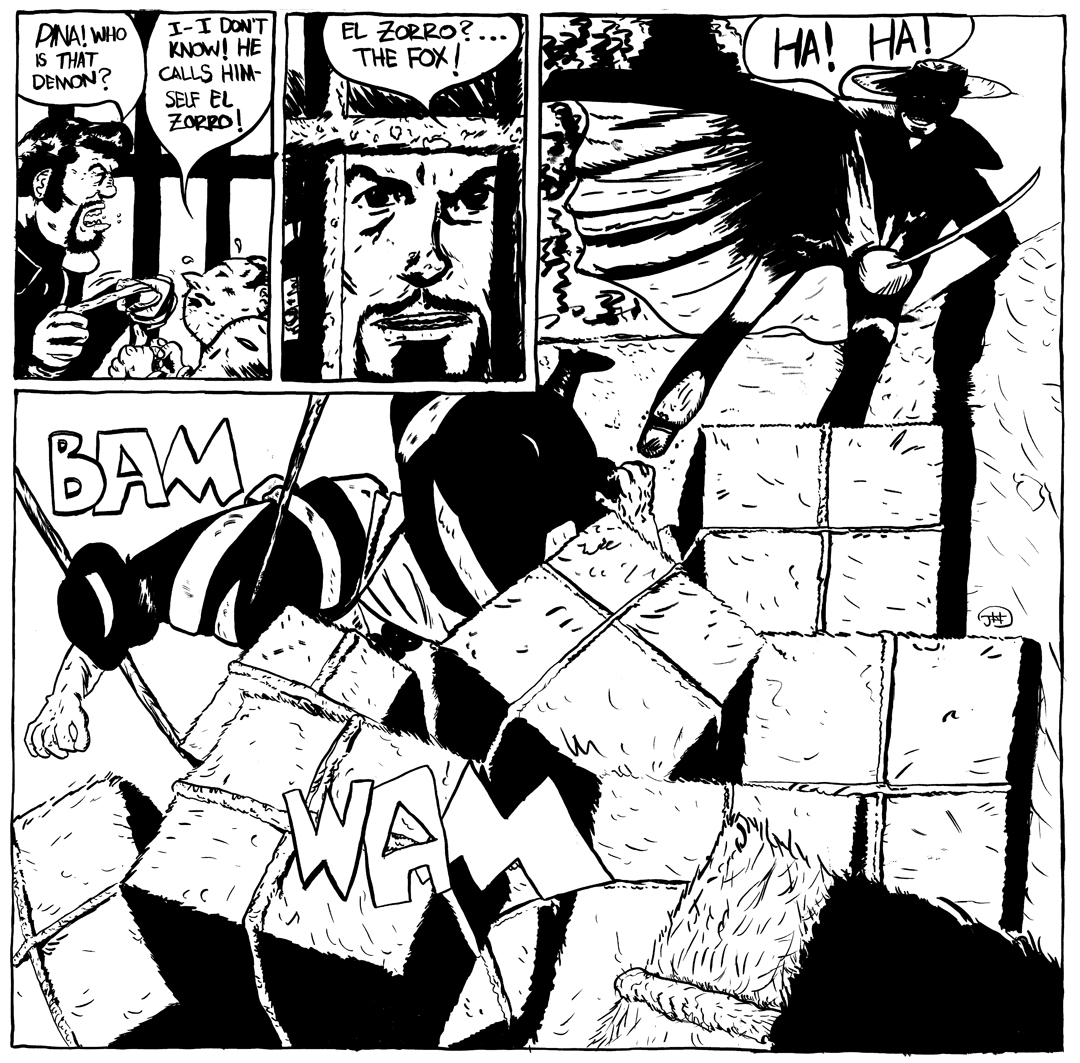 repaneled: Copied Comics Panels: Jamie Hibdon repanels Alex Toth's Zorro