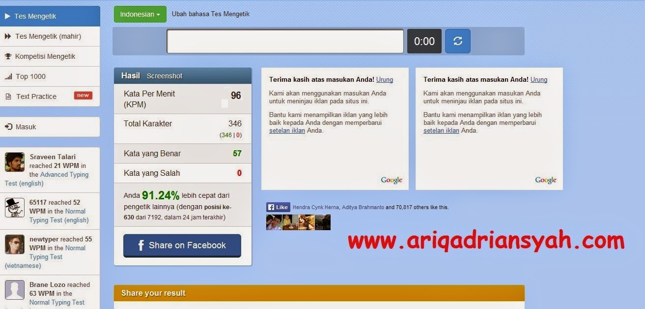 Cara Mengukur Kecepatan Mengetik Anda Ariq Adriansyah Cara Mengukur Kecepatan Mengetik Anda Ariq Adriansyah