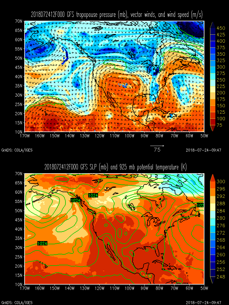 the intensity of this ridge over the southwest us and northern mexico is quite unusual for this time of year for example the naefs mean 500 mb height the intensity of this ridge over the southwest us and northern mexico is quite unusual for this time of year for example the naefs mean 500 mb height
