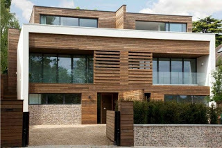 gambar desain rumah kayu minimalis modern untuk hunian