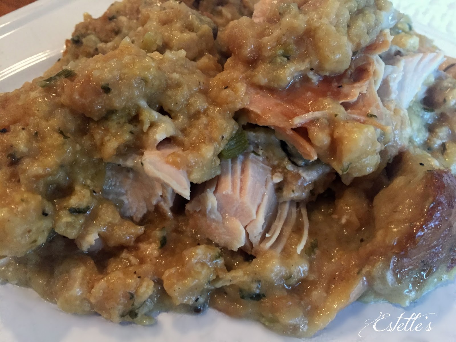 Estelle's SLOW COOKER TURKEY AND DRESSING